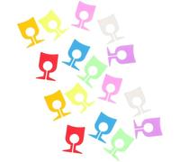 WESIEVYA Breloques en Verre en Silicone 16 Pièces Forme de Coupe pour Identification de Verres à Vin, Décoration Raffinée pour Fêtes et Célébrations