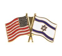 WESIEVYA Broche Drapeau Américain et Israélien en Métal pour Épinglette de Revers Accessoire Polyvalent pour et Paquet à Dos