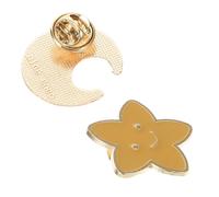 WESIEVYA Broches en Émail Lune et Étoile en Alliage de Zinc, Lot de 2, Accessoires Mode Femme, Pins Décoratifs pour Vestes, Paquet, Design Japonerie, Sécurité Anti-dévoilement, Couleur