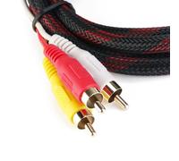 WESIEVYA Câble de Conversion Vidéo Numérique vers 3 Connecteurs Audio-vidéo 1,5 M Supportant 720p en Plastique et Métal Résistant la Corrosion pour Son Stéréo Multi-canal