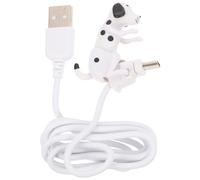 WESIEVYA Câble de Données de Type C Blanc en Plastique Chien Créatif Qui Bouge la Queue, Ligne de Recharge Rapide pour Téléphone, pour Bureau ou Siège Arrière de Voiture