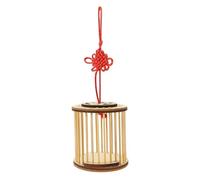 WESIEVYA Cage à Sauterelles en Bambou Portable et Suspendue pour Garçon et Filles, Petite Taille, Naturelle et Lisse, pour Exploration Maison et Plein Air, Jouet D’Observation Éducatif