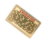 WESIEVYA Carte Amulette Feng Shui en Métal Délicat Kwan Yin Avalokitesvara Bodhisattva Dorée Portable 1 Pièce Protection Spirituelle Chance Succès Accessoire Porte-Cartes Femme