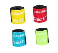 WESIEVYA Ceinture de Sourdine pour Cymbale Batterie 4pcs en Polyester pour Pratique Silencieuse Bruit Accessoires Efficaces pour Entraînement