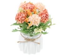 WESIEVYA Centre de Table Plante Artificielle de Mariage en Fleurs Artificielles Orange en Plastique et Mousse, Décor Multi-Niveaux Vif et Réaliste pour Bureau et Composition de Fleur