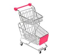 WESIEVYA Chariot de Courses Miniature de Bureau Pratique pour Garçon Fille Rangement Décoratif Rosy Caddie de pour Garçons et Filles