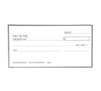 WESIEVYA Chèque Géant 76,2 X 40,6 Cm Effaçable à Sec Faux Chèque Imperméable pour Farces et Présentations Réutilisable pour Garçon et Filles Événements et Charité