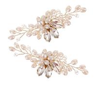 WESIEVYA Clips Chaussures pour Femme Décorations de Mariage avec et Perles Accessoires Bijoux pour Chaussures Embellissements Élégants pour Cérémonie et Fête