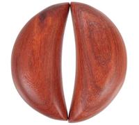 WESIEVYA Coupe Divinatoire en Bois de Pêcher 2 Pièces pour Contemplation Bouddhiste et Décoration de Temple, Accessoires Sacrés Portables pour Usage Rituel