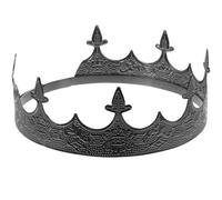 WESIEVYA Couronne Métallique Réglable pour Hommes Couronne Rétro en Métal Noir Mat Accessoire Coiffure Costume pour Bal de Fin D’année et Cosplay Taille Unique