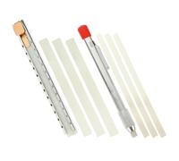 WESIEVYA Crayon Marqueur en Stéatite Blanche Porte-crayon Pratique en Acier Inoxydable pour Marquage Clair Industriel, Outil de Soudage en 1 Set