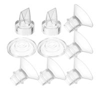 WESIEVYA Embouts de Tire-Lait en Silicone 9 Pièces Adaptateurs de Diamètre Réducteurs Universels 13-21 MM Valves à Bec de Canard Compatibles Tire-Lait Portables et Électriques