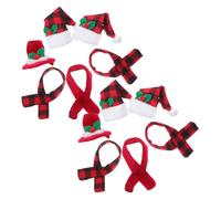 WESIEVYA Ensemble de 12 Ensemble Écharpe et Chapeau de Noël pour Bouteille de Vin en Tissu, Décoration Festive pour Restaurants et Ambiance Cosy du Nouvel an