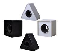 WESIEVYA Ensemble de 4 Drapeaux de Microphone Station D'interview Carré et Triangulaire Accessoires de Microphone Noir et Blanc Portable pour Journalistes et Intervieweurs Isolation Sonore