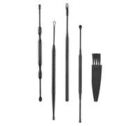 WESIEVYA Ensemble de Nettoyage des Oreilles Double Tête en Acier Robuste Spirale Rotative et Brosse, Pratique et Facile à Nettoyer pour Hygiène Oreille Adulte