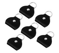 WESIEVYA Étui à Médiators en Cuir PU Compact 6 Pièces Noir Porte-clés Intégré, Porte-médiators Portable Léger pour Guitaristes, Paquet De Rangement Pratique Et Résistant