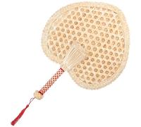 WESIEVYA Éventail Tissé de Cœur, Ventilateur d'Été Décoratif Mural en PU, Style Traditionnel Chinois, Léger et Portable, pour Rafraîchir à Extérieur Style Aléatoire