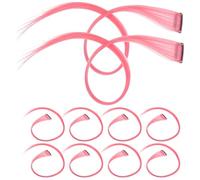 WESIEVYA Extensions de Cheveux Réutilisables et Coupables en Fibre Haute Température à Clips Lisses 10pcs pour Femmes pour Soirées et Événements