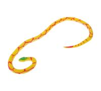 WESIEVYA Figurine Serpent Réaliste Jaune Motif Filet, de Simulation pour Farce et Décoration, Modèle Factice 30 Cm Léger et Mobile, Accessoire Fête Halloween et Jardin