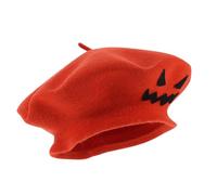 WESIEVYA Halloween Beret Orange pour Fête à Thème Chapeau de Voyage Confortable et Original Accessoire de Costume pour Soirée Cosplay