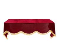 WESIEVYA Housse de pour Piano Droit Glands en Peluche Élégante Couvre-clavier Confortable, Design Simple et Couleur Raffinée pour Usage Décoratif