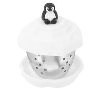 WESIEVYA Infuseur à Thé Filtre Réutilisable Odeur Forme Pingouin en Acier Inoxydable Créatif pour Maison de Thé ou Bureau