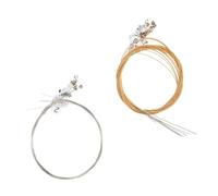 WESIEVYA Jeu de 24 Cordes en Acier pour Lyre Kit de Cordes de Lyre Numérotées Accessoires pour Instruments de Musique Remplacement Facile pour Harpe Celtique Traditionnelle Son Résonnant