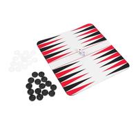WESIEVYA Jeu de Plateau Backgammon Tapis de Souris Intégré Portable en Caoutchouc Abs 1 Set pour Voyage en Avion et Rassemblements Famille