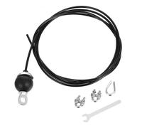 WESIEVYA Kit de Câble en Acier 5 MM X 2,5 M pour Musculation Maison et Salle, Accessoires de Gymnastique Réglables à Monter Soi-Même