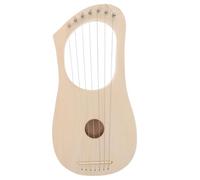 WESIEVYA Kit de Fabrication Harpe Lyre 7 Cordes - Instrument Acoustique en Bois pour Loisirs Créatifs, École et Collectionneur Beige