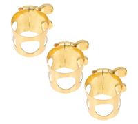 WESIEVYA Ligature de Saxophone Alto en Laiton Doré Réglable 3pcs avec Protection Robuste et Amélioration Clarté Tonale pour Performances Live et Jazz