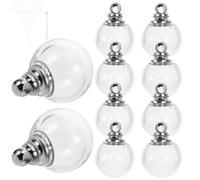 WESIEVYA Lot de 10 Breloques Boules en Verre Transparent 12Mm pour Bijoux DIY et Suspensions Décoratives Artisanales