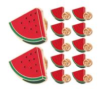 WESIEVYA Lot de 12 Broches Pastèque en Alliage Cartoon, Broches Épingles de Revers Fruits, Accessoires Mode pour Vêtements et Paquet, Bijoux Vintage pour Femmes, Design Coloré et Léger