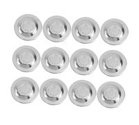 WESIEVYA Lot de 12 Porte-badges Magnétiques Ronds 17 Mm Argentés, Aimants pour Badges Nominatifs, Porte-étiquette Nominative sans Épingle, pour Réunions, Événements et Bureaux