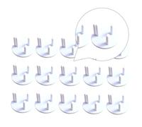 WESIEVYA Lot de 15 Cache-Prises de Sécurité Anti-Électrocution Garçon et Filles Modèle Britannique Blanc Protection Robuste en Plastique Solide pour Prises Électriques Maison et Bureau