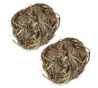 WESIEVYA Lot de 2 Boules à Mâcher en Herbe pour Petits Animaux, Jouets Résistants pour Lapins et Cochons d'Inde, Inhibent la Croissance Dentaire, pour Rongeurs