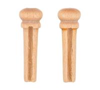 WESIEVYA Lot de 2 chevilles de rechange pour guitare acoustique, en bois massif, pour la réparation et l'amélioration des performances.