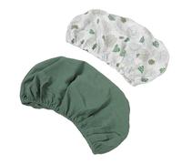 WESIEVYA Lot de 2 Draps Housses en Coton Doux et Respirant pour Table à Change Bébé, Taille Adaptée, Couleur Verte, Confort Amovible pour -nés