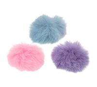 WESIEVYA Lot de 3 Bonnettes Anti-vent en Peluche pour Micro-cravate 0,5-1,2 Cm, Pare-vent Microphone Clip, Bruit Vent pour Interview, Podcast et Diffusion en Extérieur, Couleurs Violet,