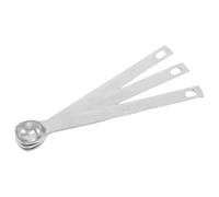 WESIEVYA Lot de 3 Cuillères à Mesurer en Acier Inoxydable 1,25 Ml Cuillère Doseuse Simple Rectangulaire Portable pour Épices Sirop Liquide la Cuisine Voyage