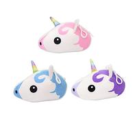 WESIEVYA Lot De 3 Mini Porte-Monnaie en Peluche Motif Licorne Chic pour Fille Paquet De Rangement