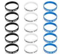 WESIEVYA Lot de 30 Bracelets en Silicone pour Remise de Diplômes Class Of 2026, Légers et Confortables, Accessoires pour Fête de Graduation et Invités