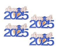 WESIEVYA Lot de 4 badges en émail pour remise de diplômes d'étudiants - Broches de remise de diplôme 2025 - Accessoire souvenir commémoratif à porter au quotidien