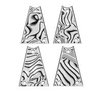 WESIEVYA Lot de 4 caches de tige de réglage pour guitare et basse : caches à 3 trous en PVC triple couche résistant. Accessoires de remplacement pour guitare et basse.