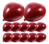 WESIEVYA Lot de 50 Ballons en Latex Double Couche de Cœur, Couleurs Rouge et Noir, Décorations pour Mariage et Fête, Accessoires Romantiques pour Saint-valentin, Ensemble pour Décoration