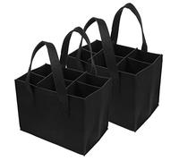 WESIEVYA Lot De 6 Fourre-Tout De Rangement pour Vin Portable en Feutre pour Porte-vin Valise pour Porte-vin Rouge Porte-Bouteilles De Bière Matériau Sûr Conception De Poignée
