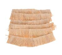 WESIEVYA Lot de 6 Toits de Chaume Miniatures 4 X 20 CM en Paille Naturelle Flexible pour Dioramas Maisons de Poupées et Jardins Féériques Toiture Rustique Décorative pour Loisirs