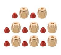 WESIEVYA Lot de 8 buses en cuivre pour machine à fumée, capuchon de pompe en laiton avec joint en silicone, pour mariages, fêtes, DJ et accessoires pour machines à effets spéciaux