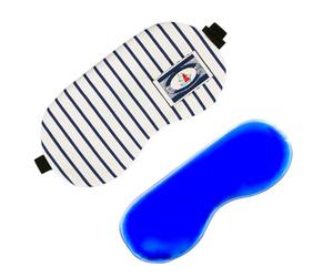 WESIEVYA Masque de Sommeil en Coton et Lin 3d avec Thérapie Froide, Soulage les Yeux, Sangle Réglable, pour Voyager ou Dormir la Nuit