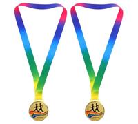 WESIEVYA Médailles de Course à Pied Ruban, Lot de 2 Médailles en Métal pour Événements Sportifs et Remises de Prix, Légères et Portables pour Organisateurs